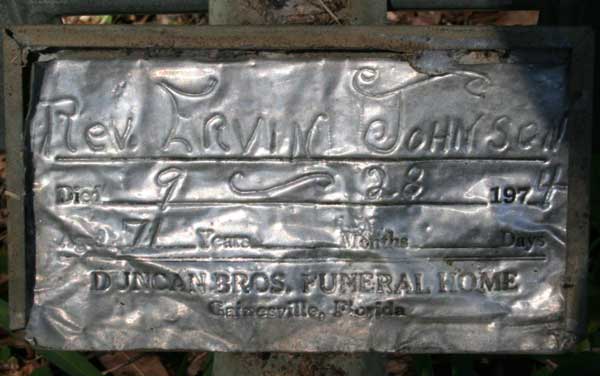 Ervin Johnson Gravestone Photo