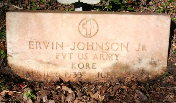 Ervin Johnson Gravestone Photo