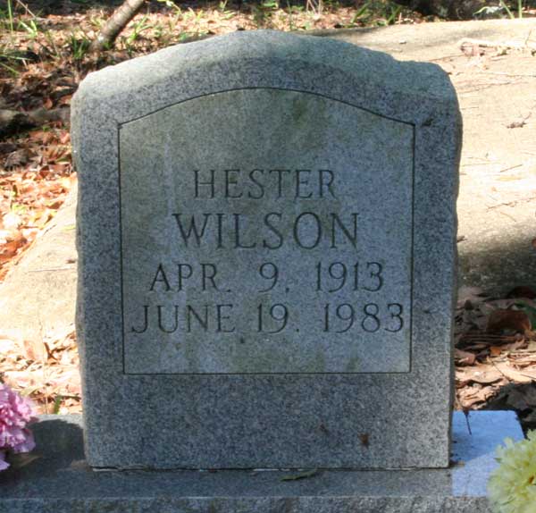Hester Wilson Gravestone Photo
