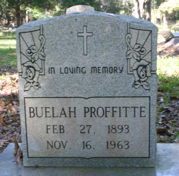 Buelah Proffitte Gravestone Photo