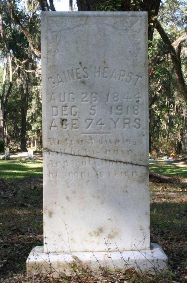 Gaines Hearst Gravestone Photo