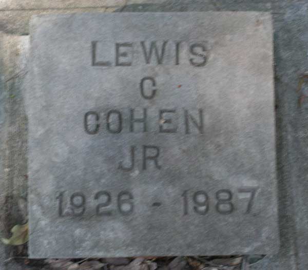 Lewis C. Cohen Gravestone Photo