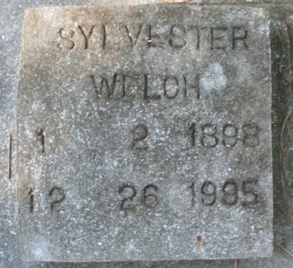 Sylvester Welch Gravestone Photo
