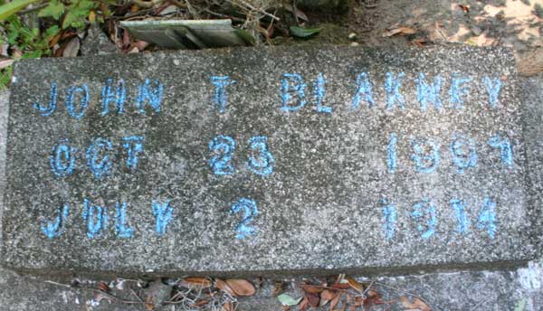 John T. Blakney Gravestone Photo