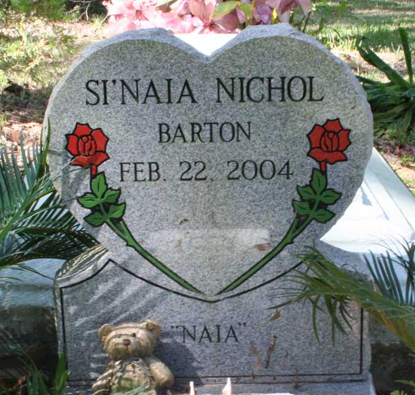 Si`naia Nichol Barton Gravestone Photo
