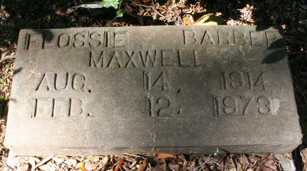 Flossie Barber Maxwell Gravestone Photo