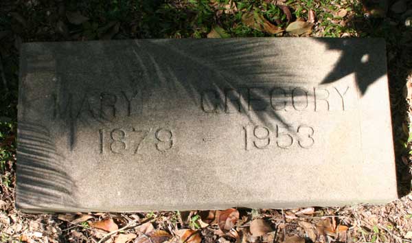 Mary Gregory Gravestone Photo