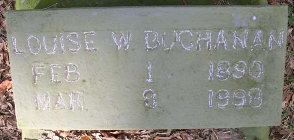 Louise W. Buchanan Gravestone Photo