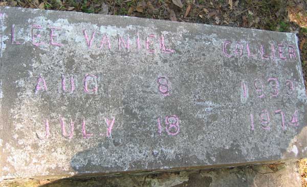 Lee Vaniel Collier Gravestone Photo