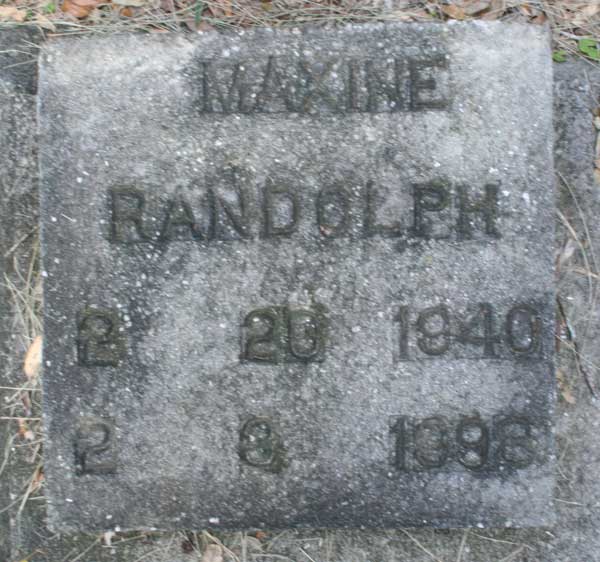 Maxine Randolph Gravestone Photo