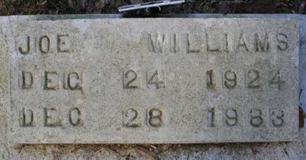 Joe Williams Gravestone Photo