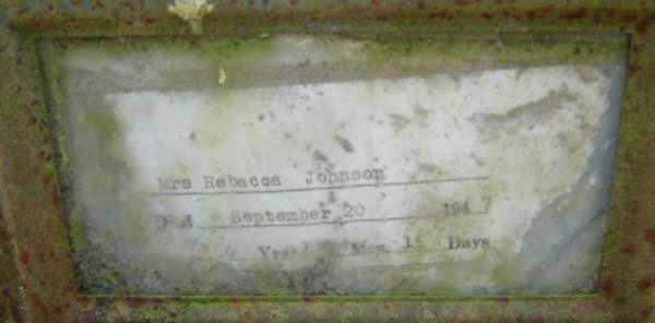 Rebecca Johnson Gravestone Photo