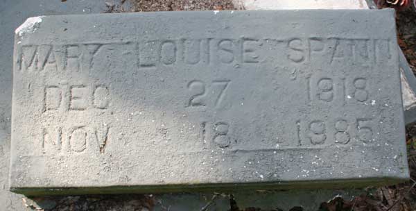 Mary Louise Spann Gravestone Photo