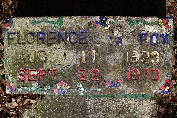 Florence Fox Gravestone Photo