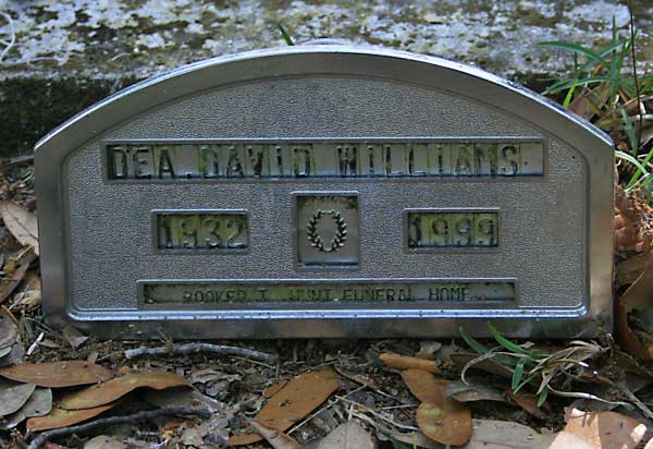 David Williams Gravestone Photo