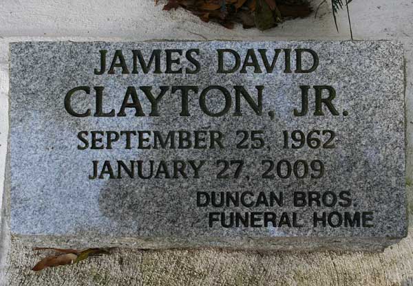 James David Clayton Gravestone Photo