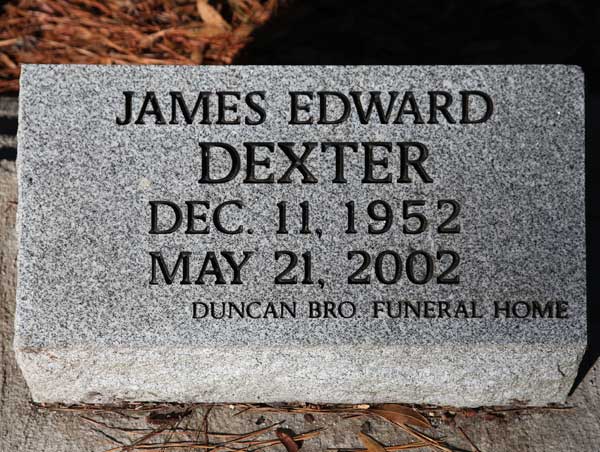 James Edward Dexter Gravestone Photo