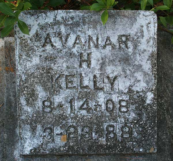Avanar H. Kelly Gravestone Photo