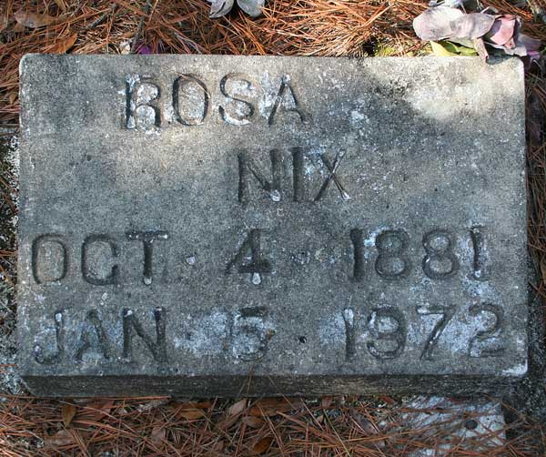 Rosa Nix Gravestone Photo