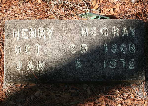 Henry McCray Gravestone Photo