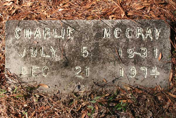 Charlie McCray Gravestone Photo