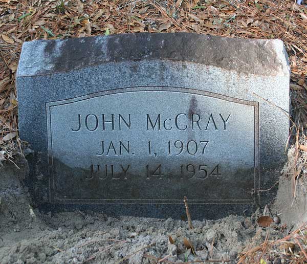 John McCray Gravestone Photo