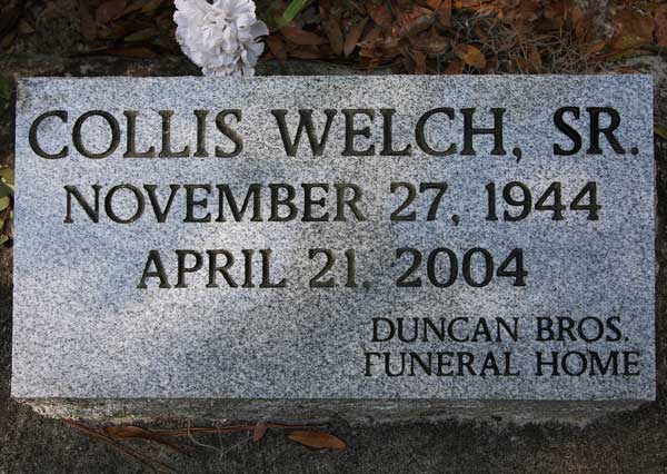 Collis Welch Gravestone Photo