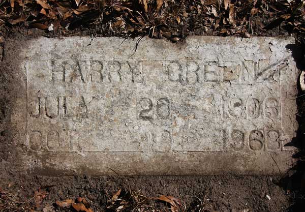 Harry Green Gravestone Photo