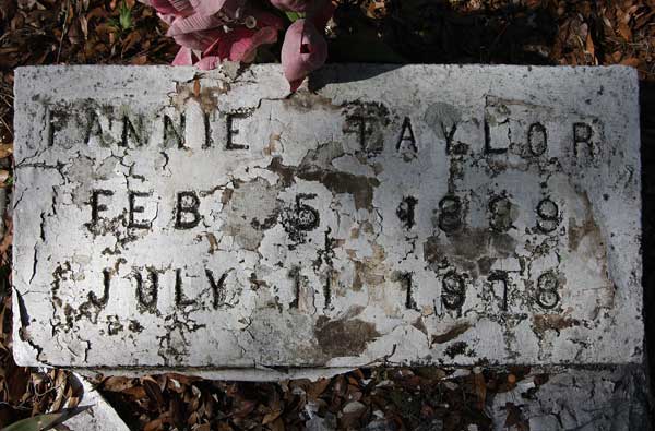 Fannie Taylor Gravestone Photo