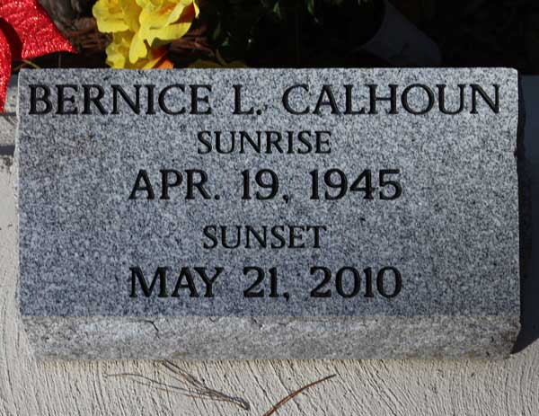 Bernice L. Calhoun Gravestone Photo
