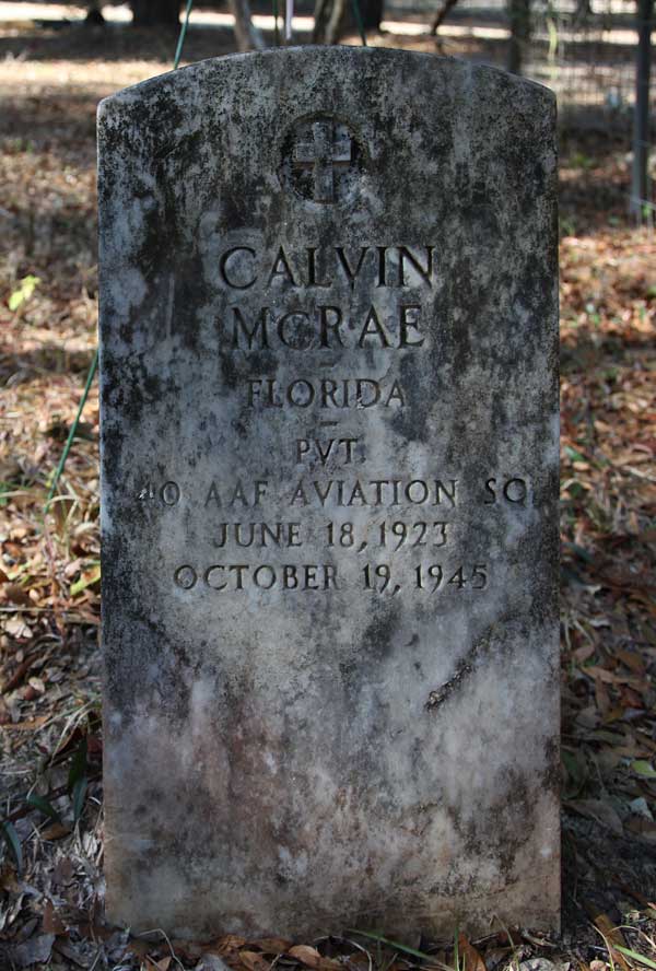 Calvin McRae Gravestone Photo
