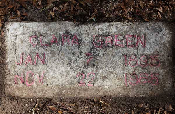 Clara Green Gravestone Photo