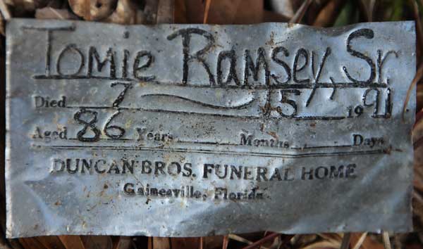 Tomie Ramsey Gravestone Photo