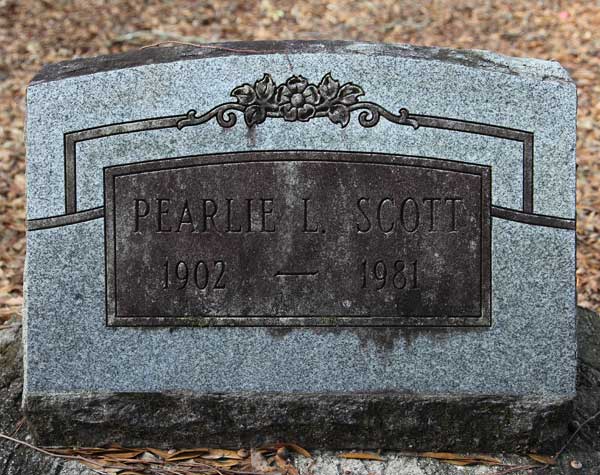 Pearlie L. Scott Gravestone Photo