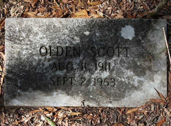 Olden Scott Gravestone Photo