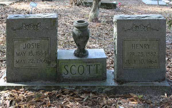 Josie & Henry Scott Gravestone Photo