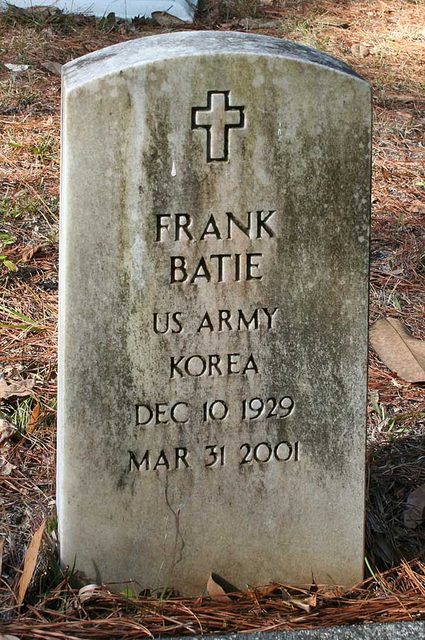 Frank Batie Gravestone Photo