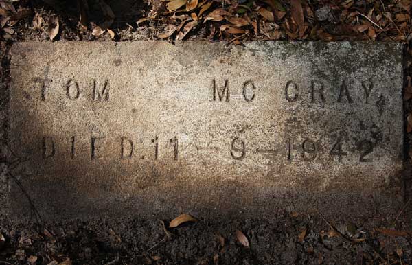 Tom McCray Gravestone Photo