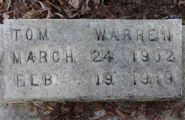 Tom Warren Gravestone Photo