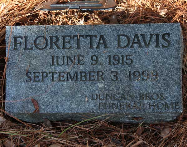 Floretta Davis Gravestone Photo