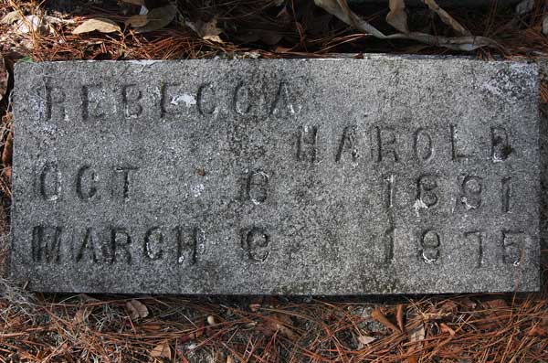 Rebecca Harold Gravestone Photo