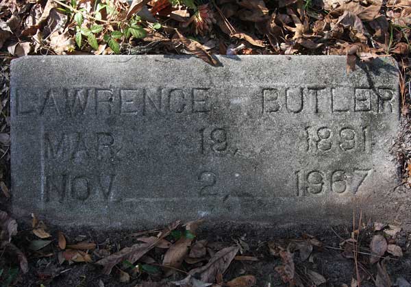 Lawrence Butler Gravestone Photo