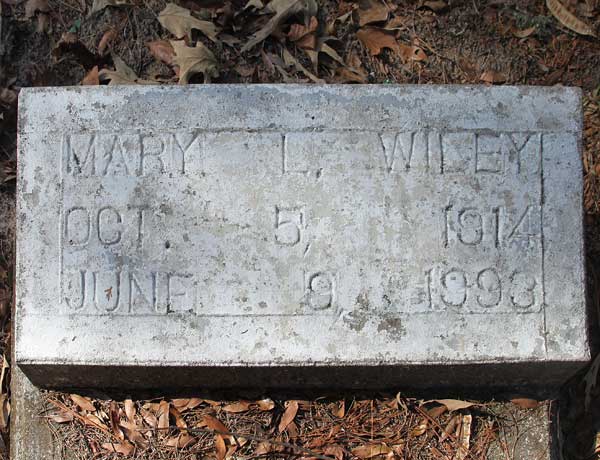 Mary L. Wiley Gravestone Photo