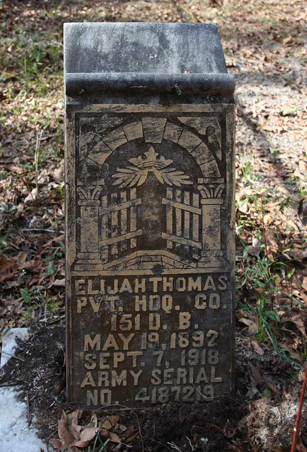 Elijah Thomas Gravestone Photo