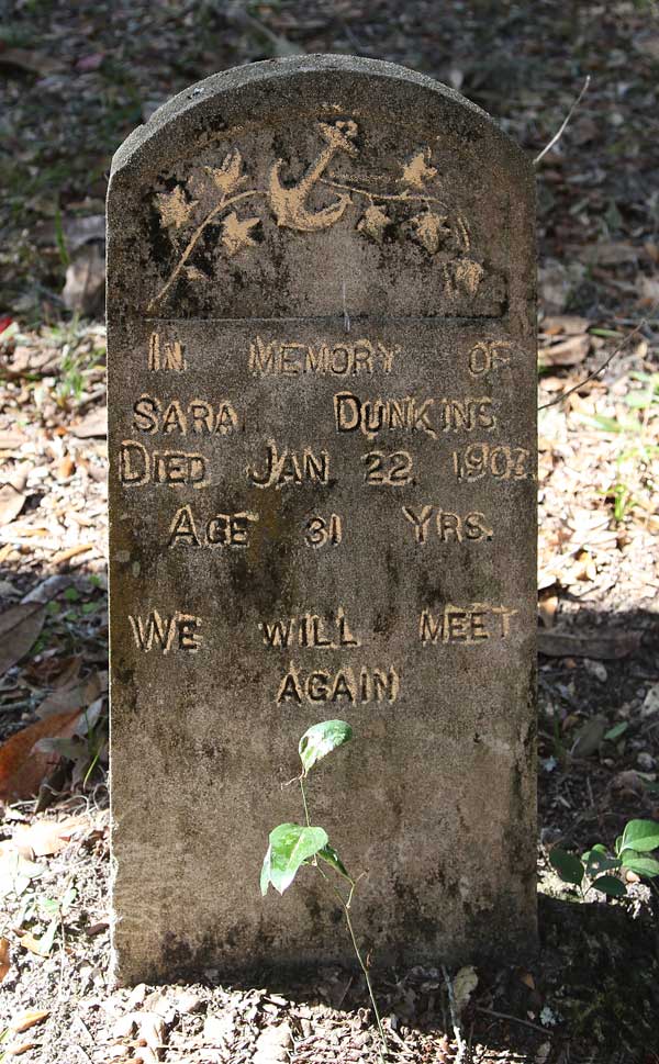 Sara Dunkins Gravestone Photo