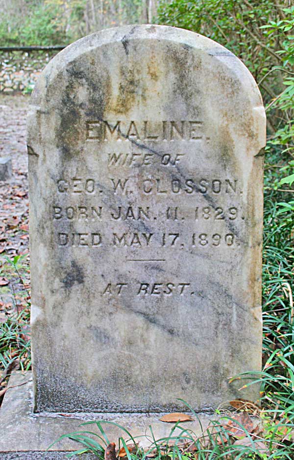 Emaline Closson Gravestone Photo