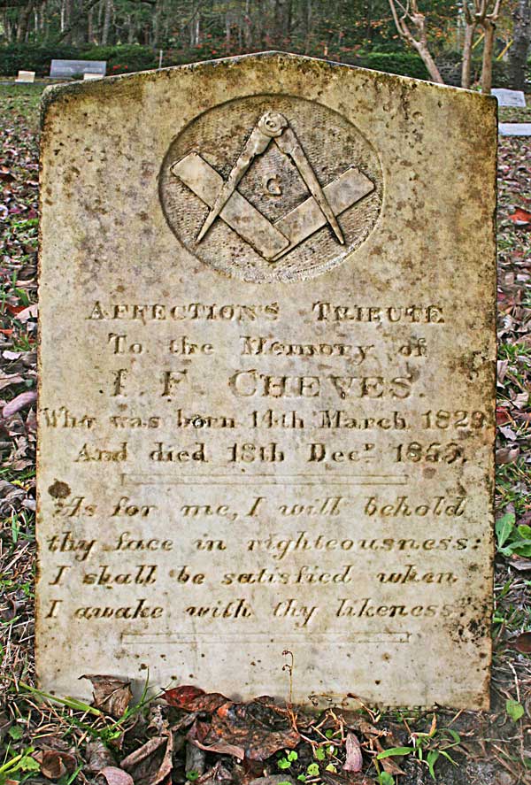 I.F. Cheves Gravestone Photo