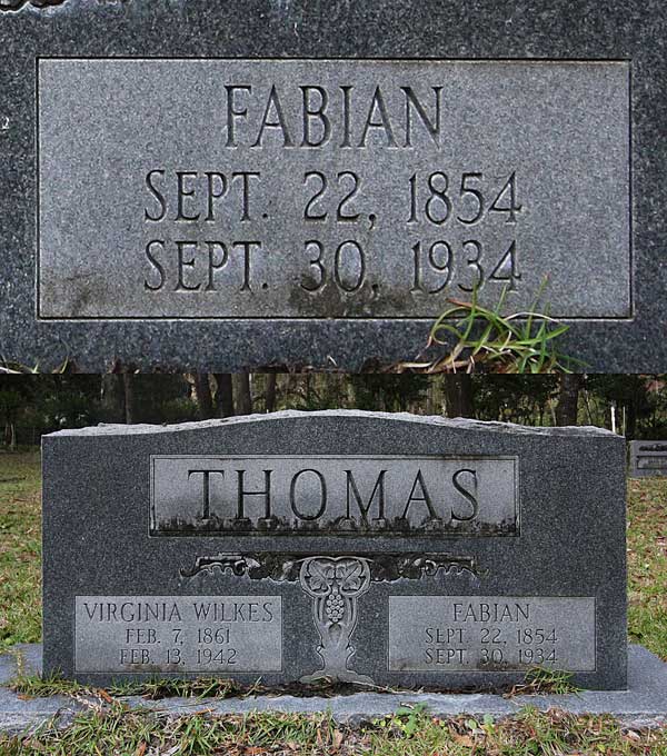 Fabian Thomas Gravestone Photo