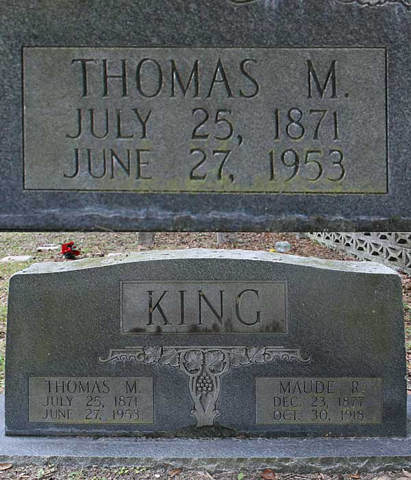 Thomas M. King Gravestone Photo