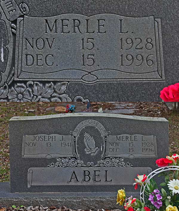 Merle L Abel Gravestone Photo